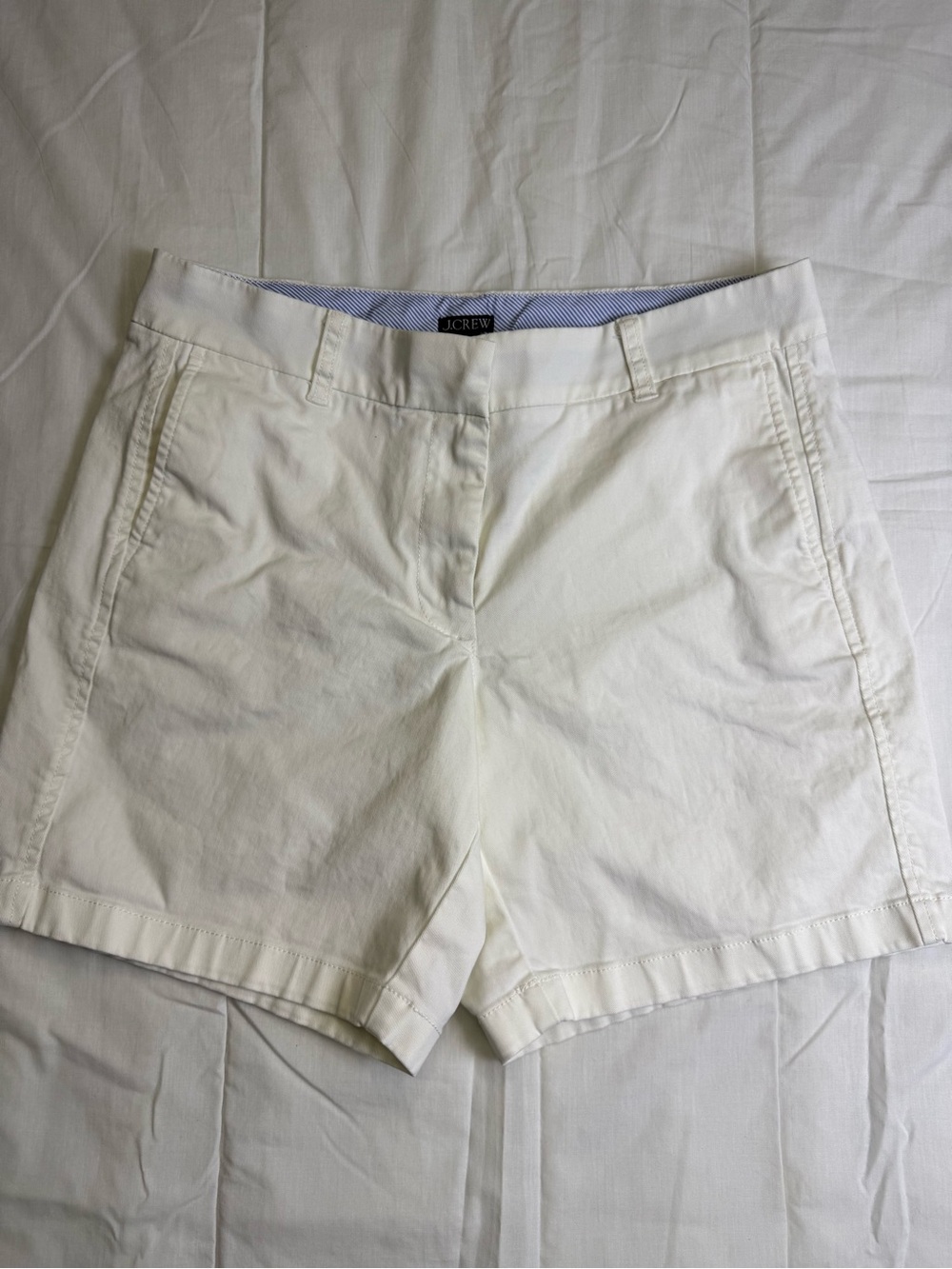 J.CREW Womens White Chino Shorts 8